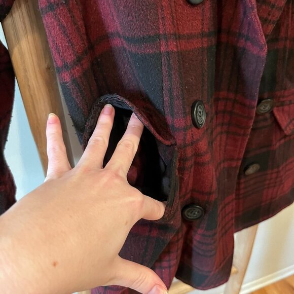 Forever 21 Plaid Structured Peacoat - Picture 4 of 5